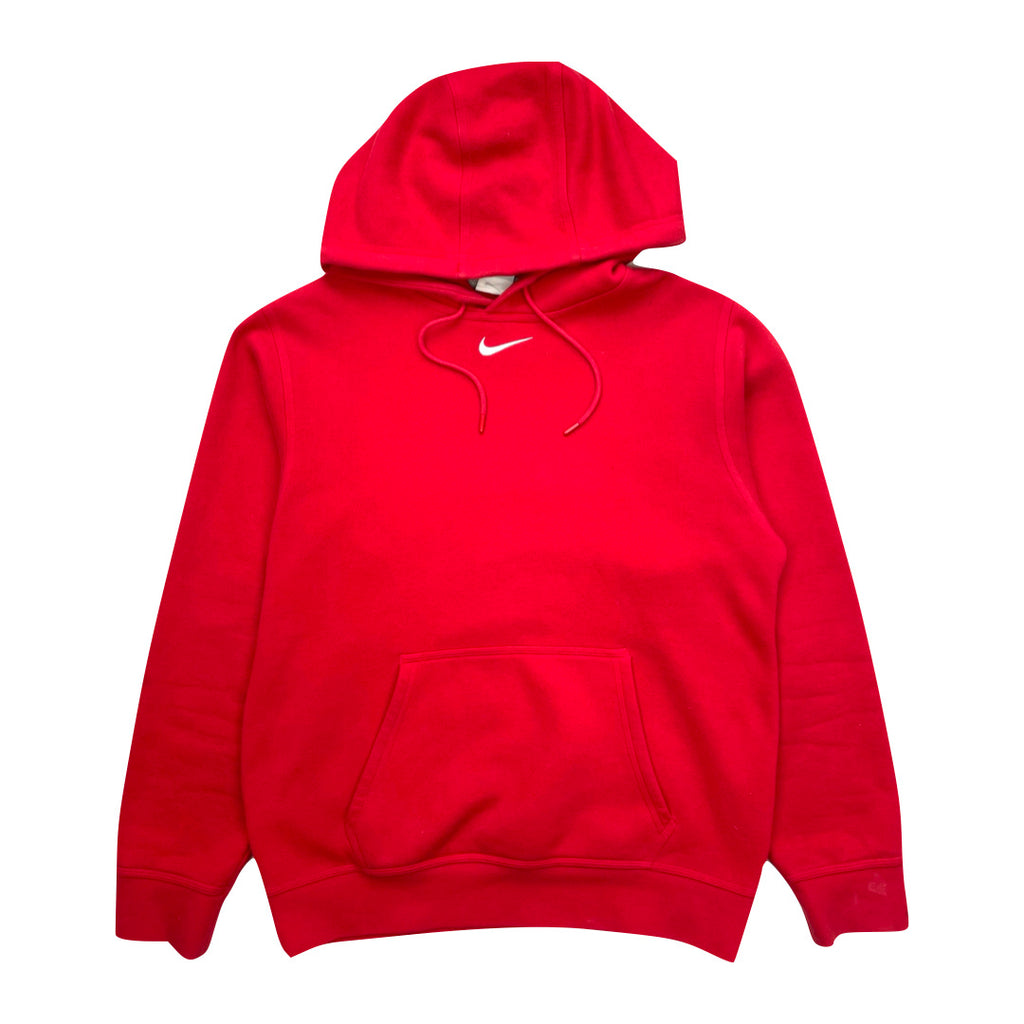 Nike Red Center Logo Hoodie Sweatshirt