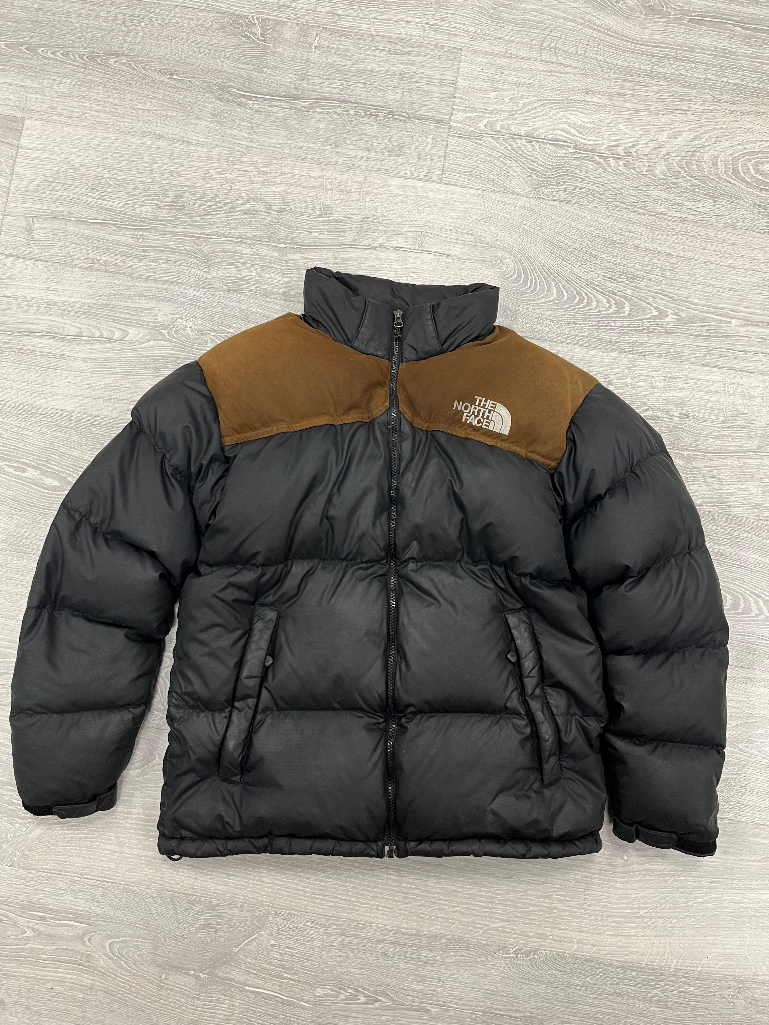 The North Face Black & Brown Puffer Jacket WITH STAIN