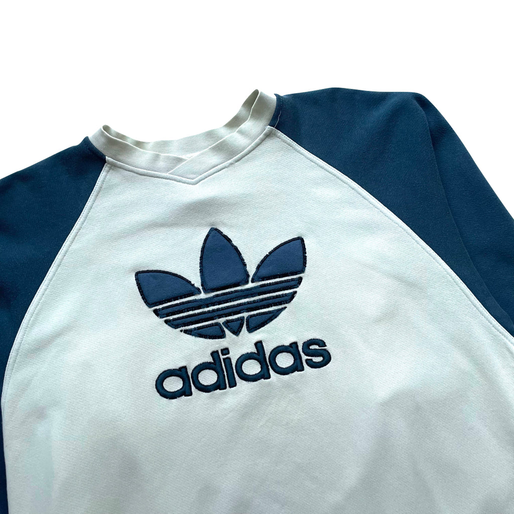 Adidas Cream/Blue Sweatshirt