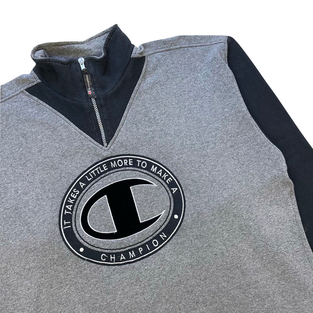 Champion Grey 1/4 Zip Sweatshirt