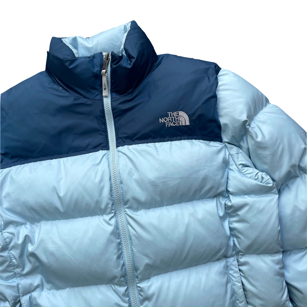 The North Face Womens Baby Blue Two Tone Puffer Jacket
