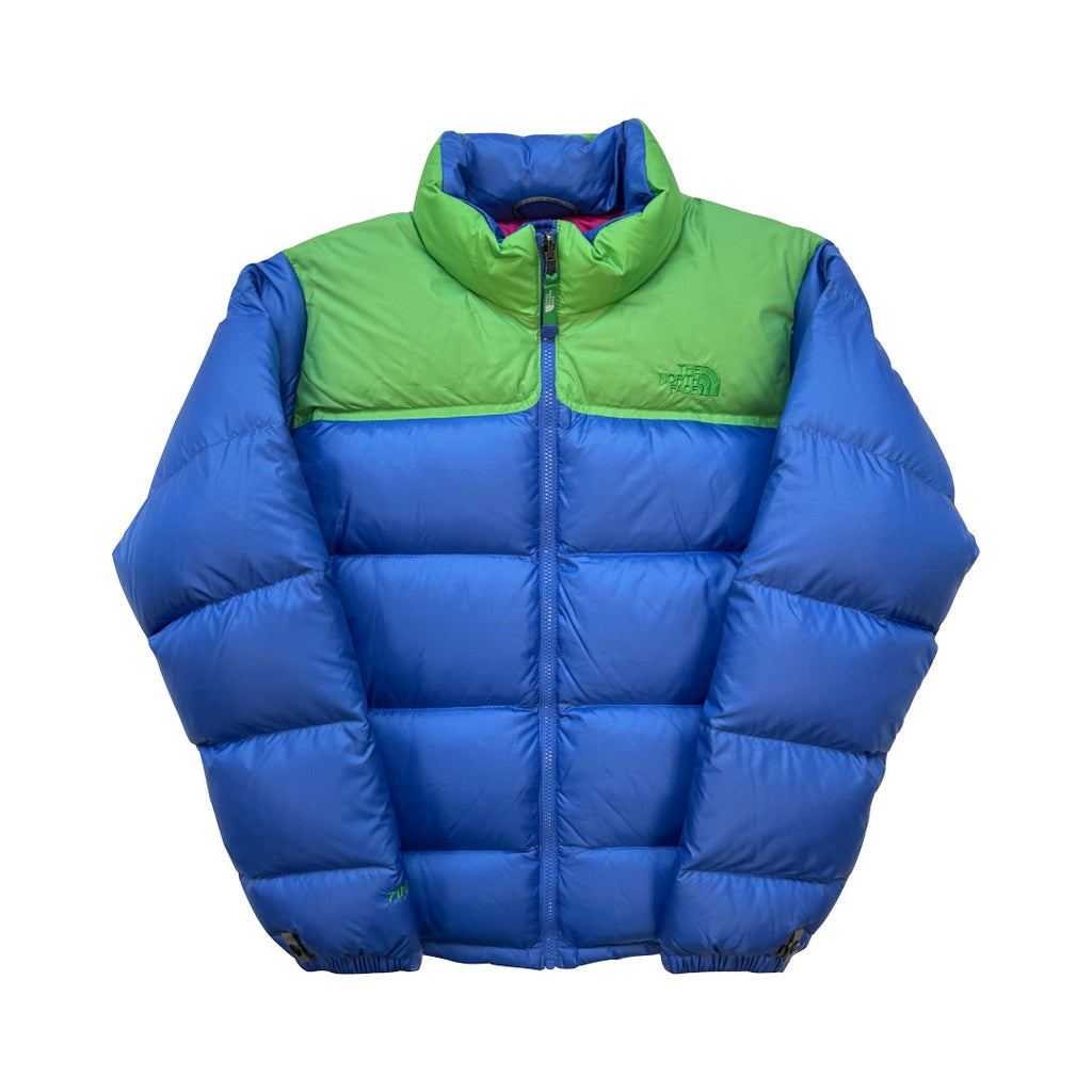 The North Face Light Purple and Green Puffer Jacket
