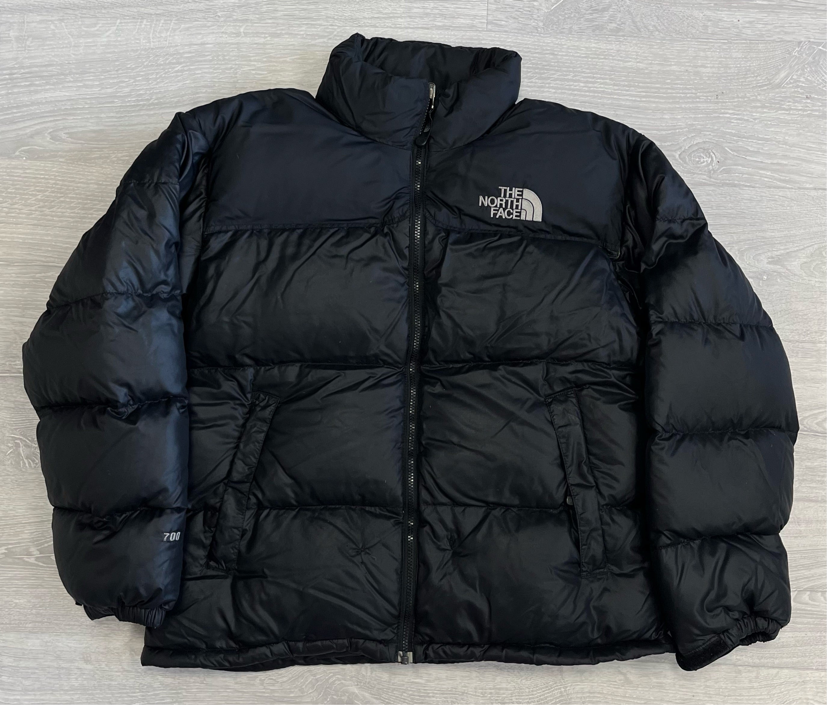 The North Face Black Puffer Jacket WITH REPAIRS