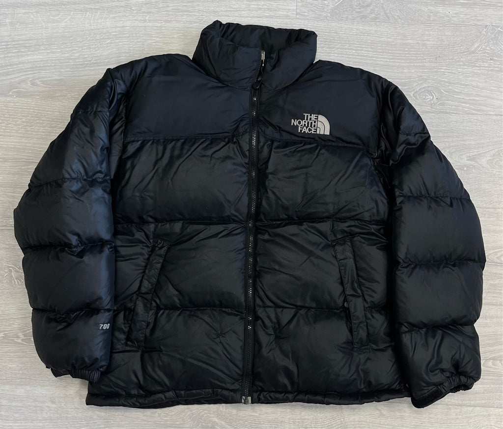 The North Face Black Puffer Jacket WITH REPAIRS
