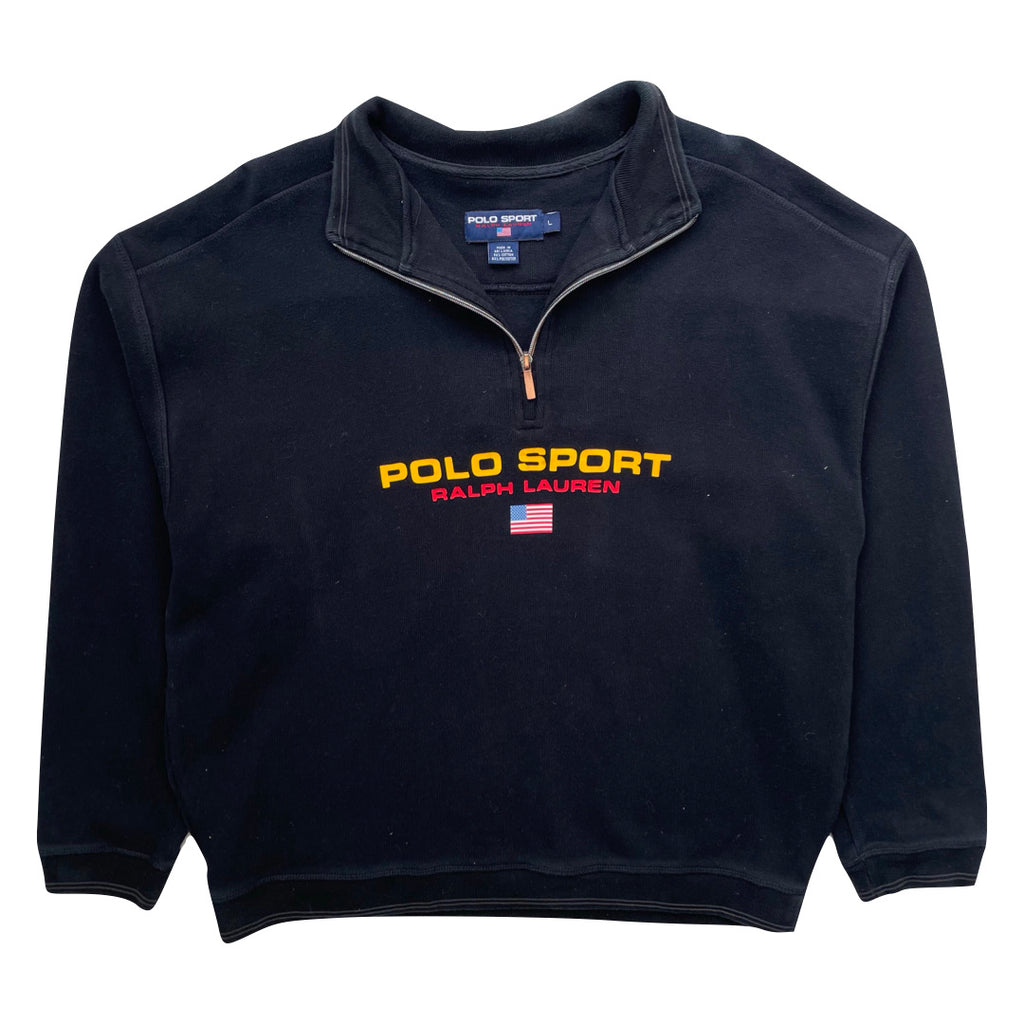 Polo Sport Black 1/4 Zip Sweatshirt