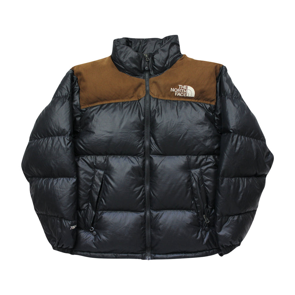 The North Face Black & Brown Puffer Jacket WITH STAIN
