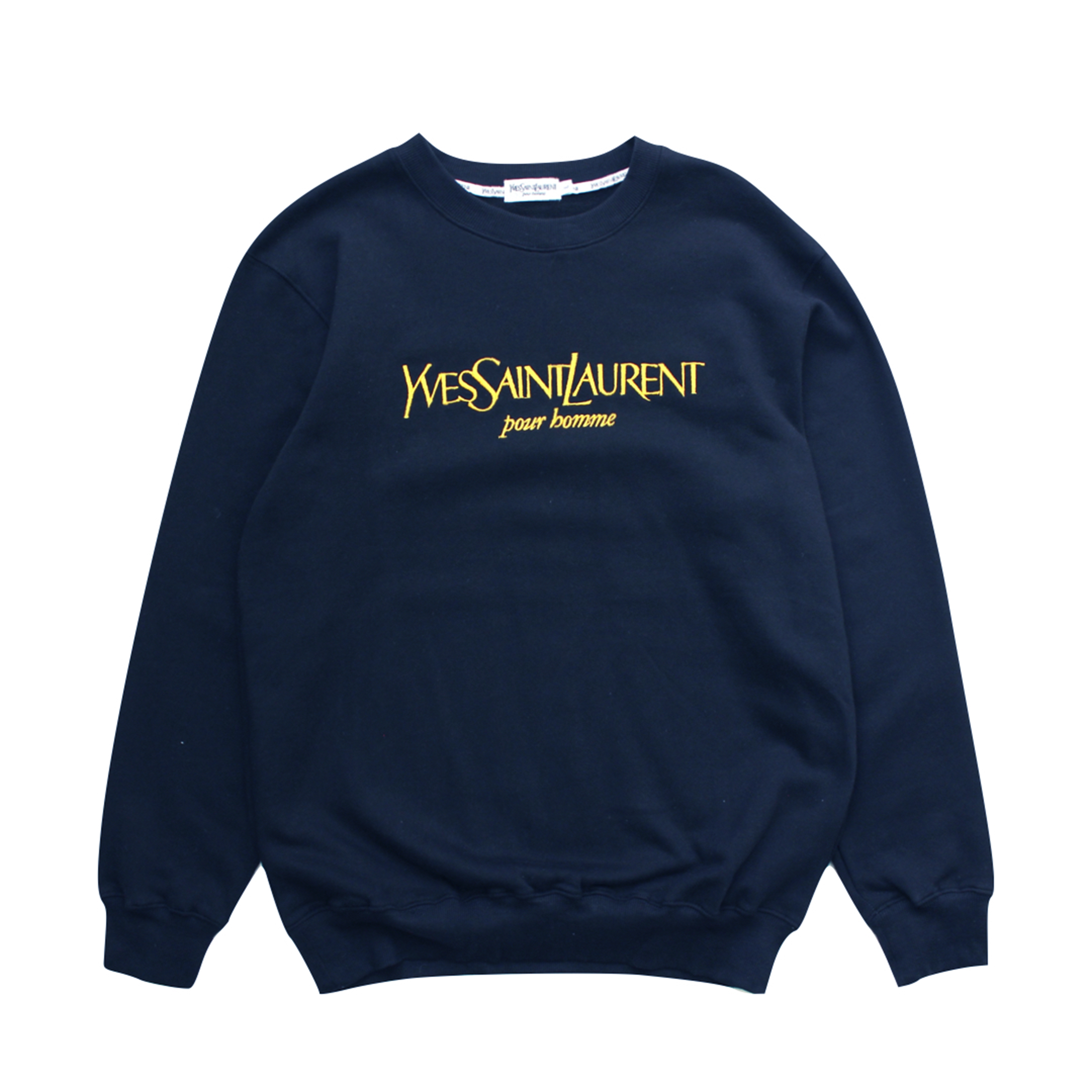 YSL YVES SAINT LAURENT ネイビー　ロゴスウェット Ysl Navy Sweatshirt Yves Saint Laurent YSL Navy Sweatshirt
