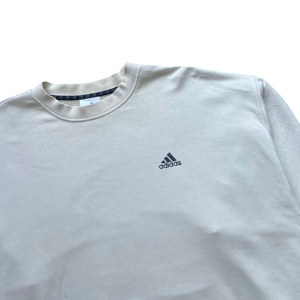 Adidas Light Beige/Brown Sweatshirt WITH FRAY