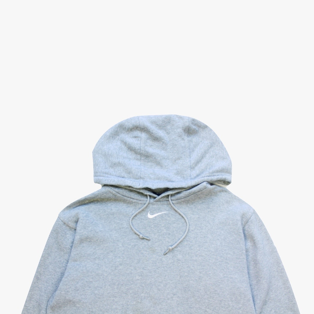 Nike Grey Center Logo Hoodie Sweatshirt