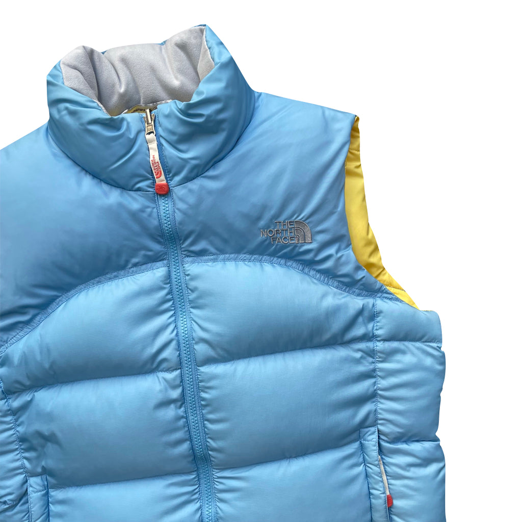The North Face Women’s Baby Blue & Yellow Gilet Puffer Jacket