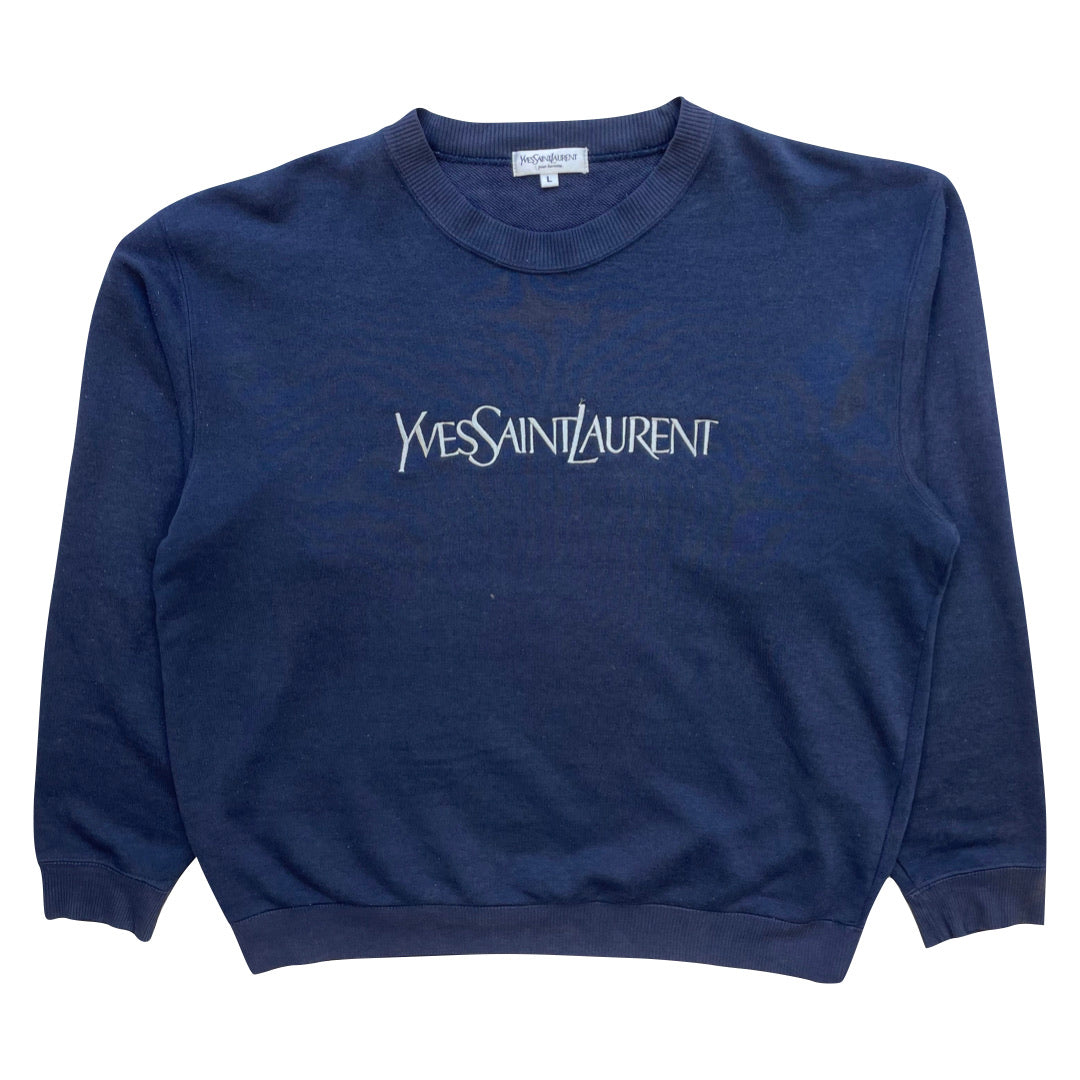 Yves Saint Laurent YSL Navy Blue Sweatshirt