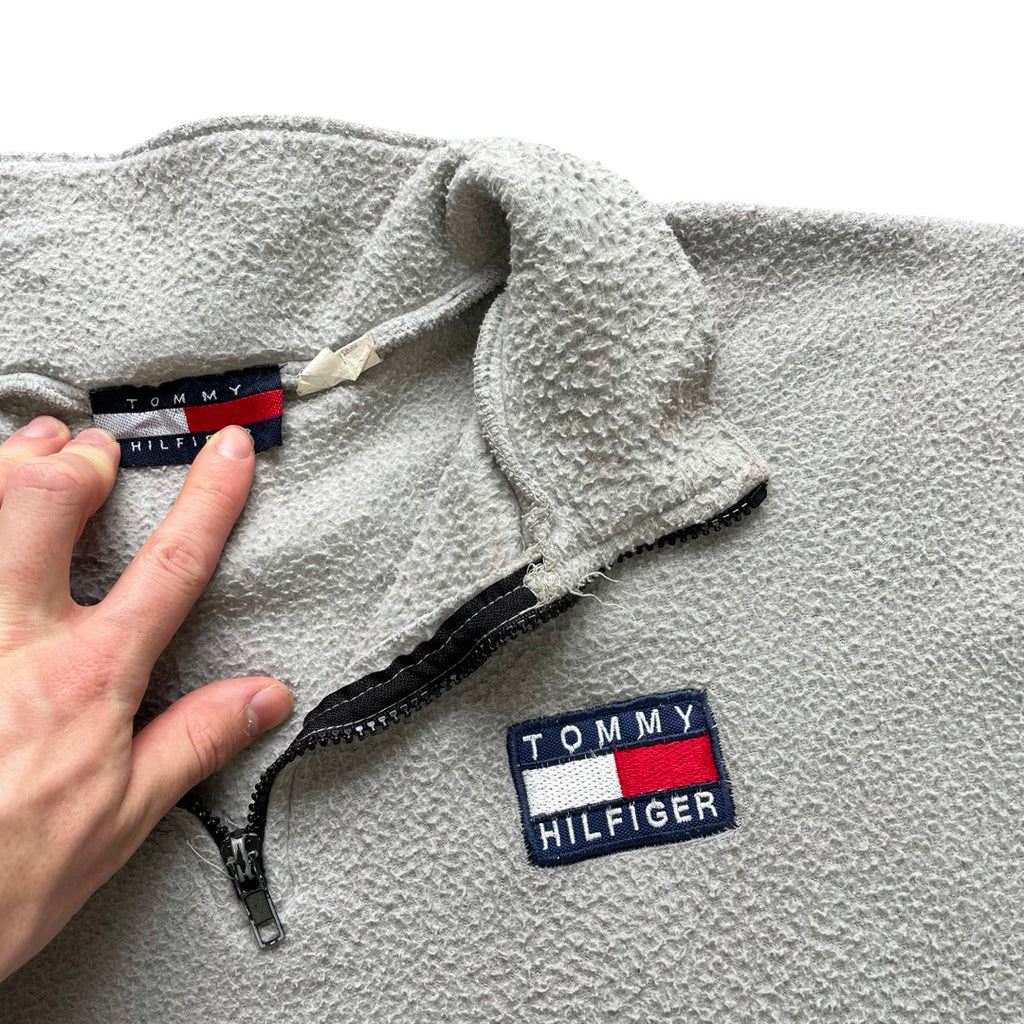 Tommy Hilfiger 1/4 Grey Zip Fleece Sweatshirt