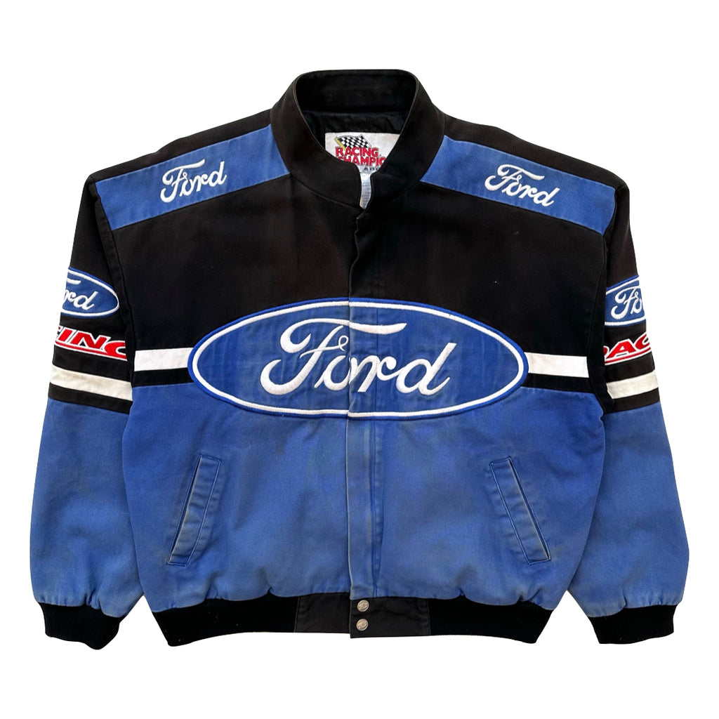 Vintage Ford Racing Nascar Racing Jacket FADED