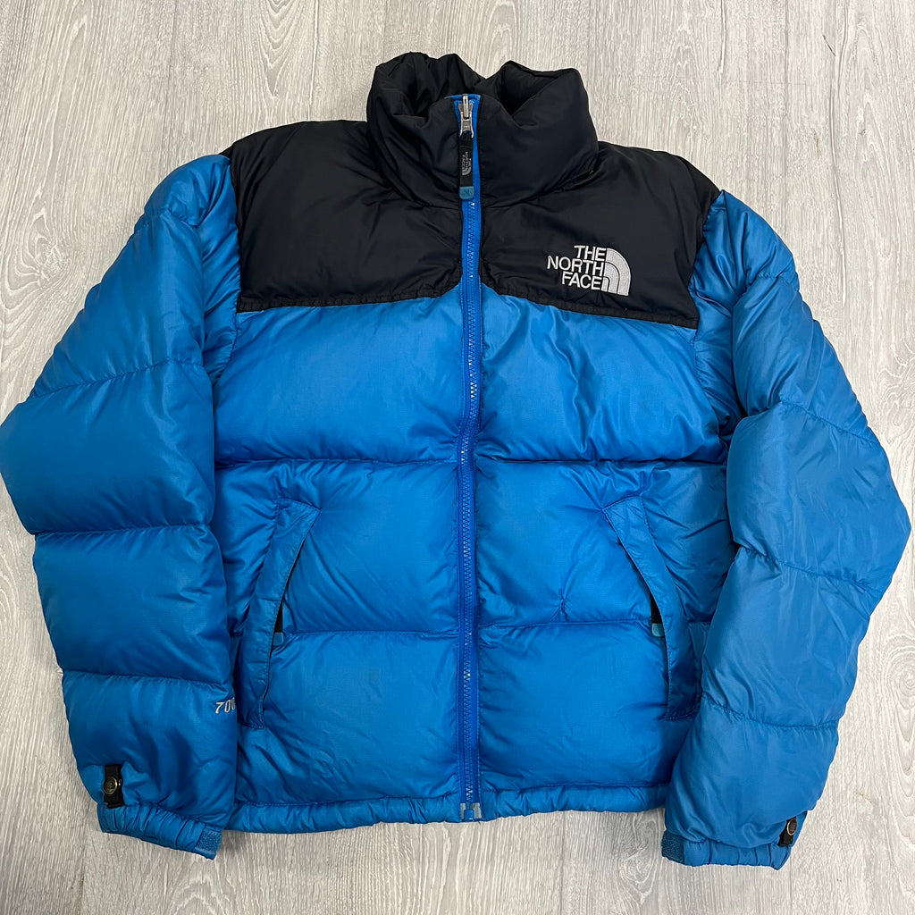 The North Face Baby Blue Puffer Jacket WITH REPAIR