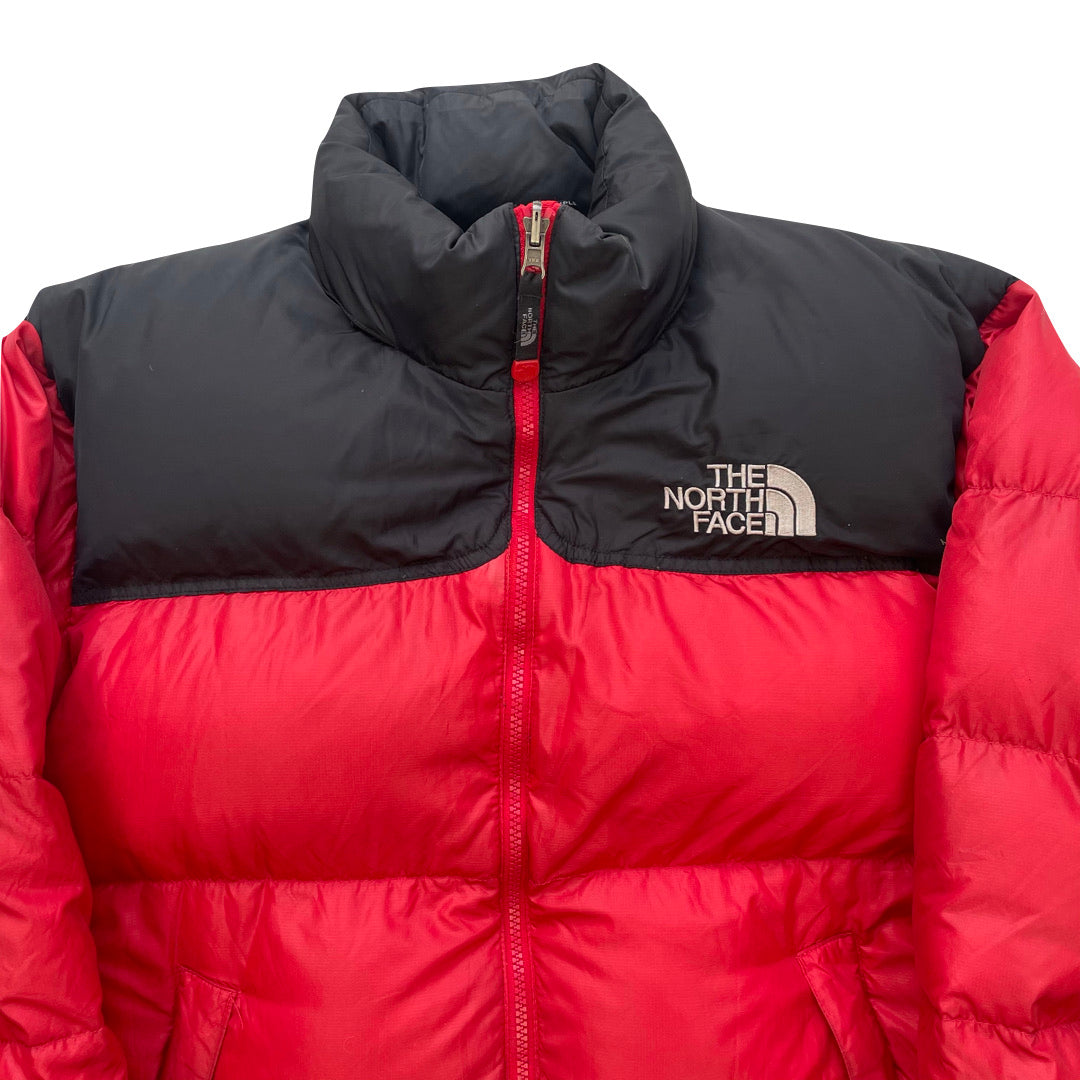 The North Face Red Puffer Jacket WITH SMALL STAIN