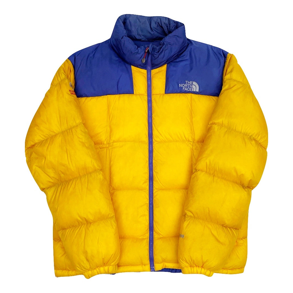 The North Face Women’s Lhotse Yellow and Blue Puffer Jacket