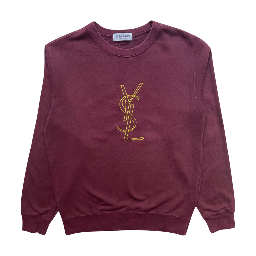Yves Saint Laurent YSL Burgundy Sweatshirt