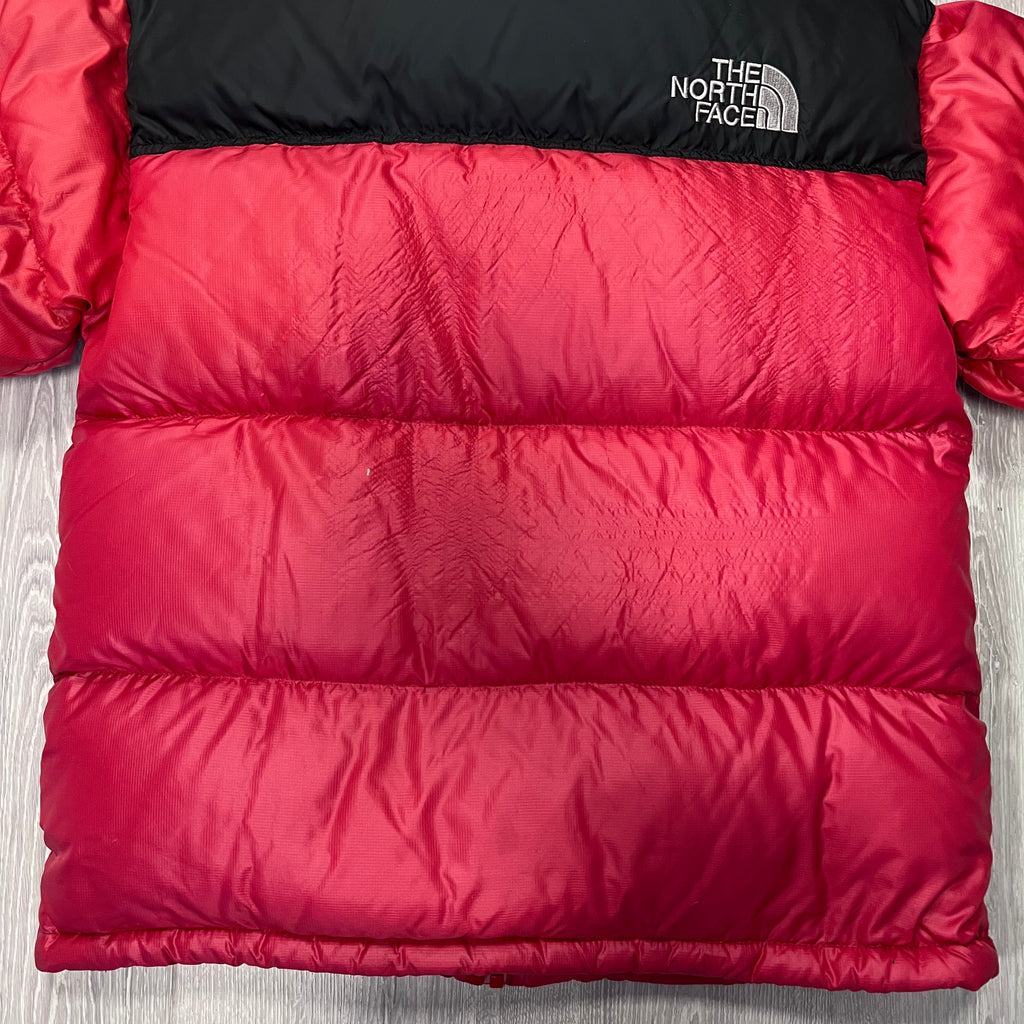 The North Face Pale Red Puffer Jacket WITH DAMAGE AND STAIN