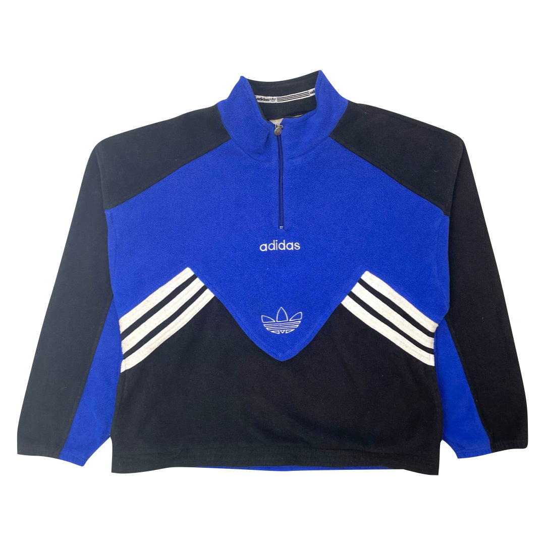 Adidas Blue 1/4 Zip Fleece Sweatshirt