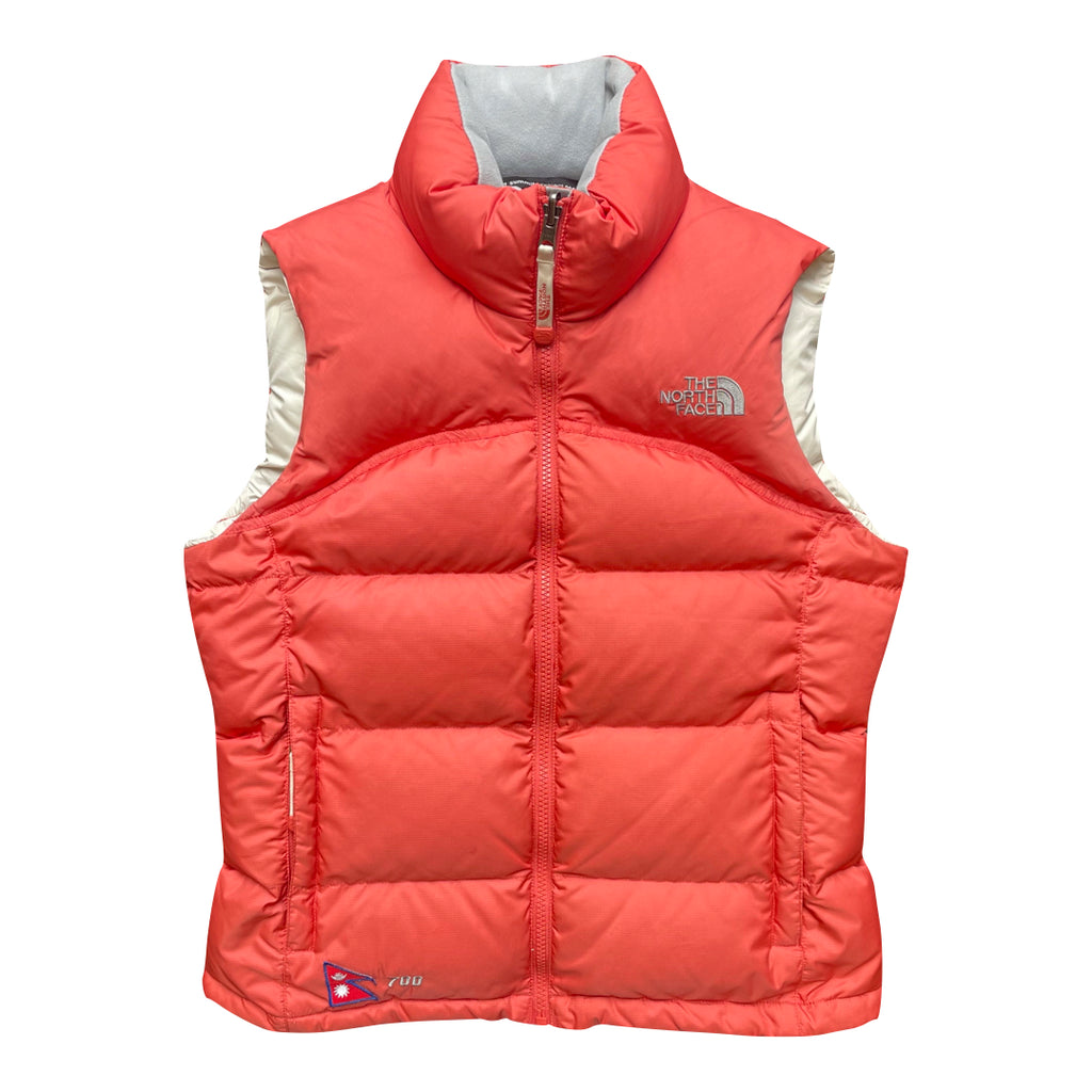 The North Face Womens Peach Orange/Pink Gilet Puffer Jacket