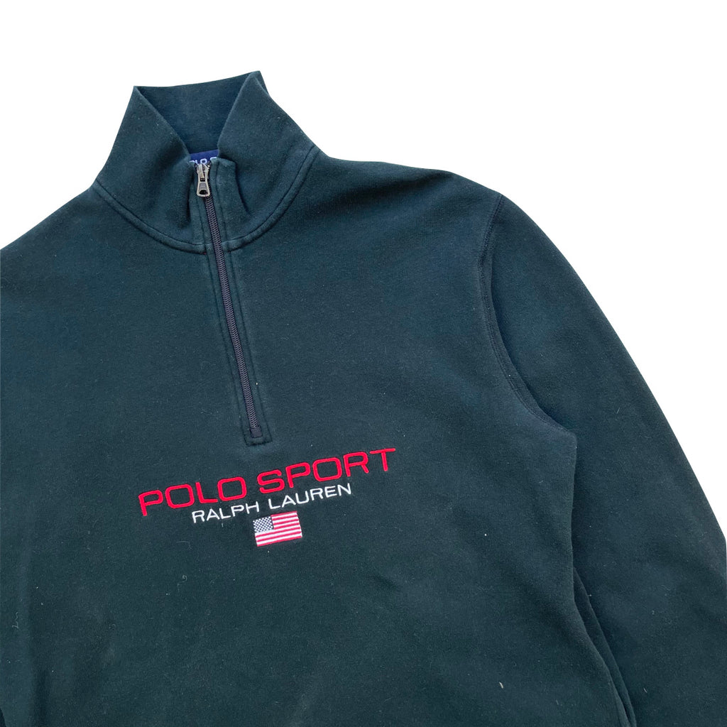 Ralph Lauren Polo Sport Black 1/4 Zip Sweatshirt
