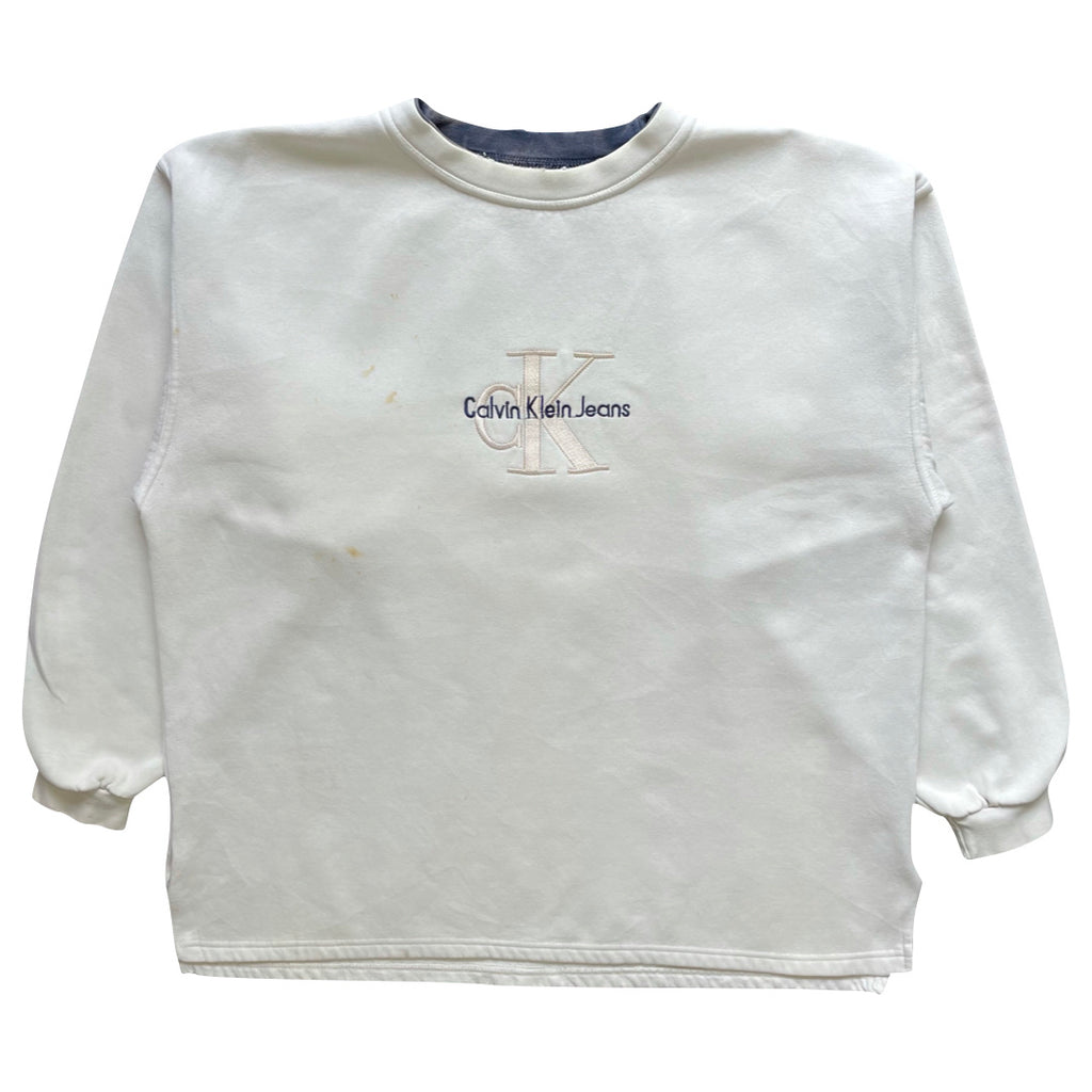 Calvin Klein Light Beige/Cream Sweatshirt WITH STAINS
