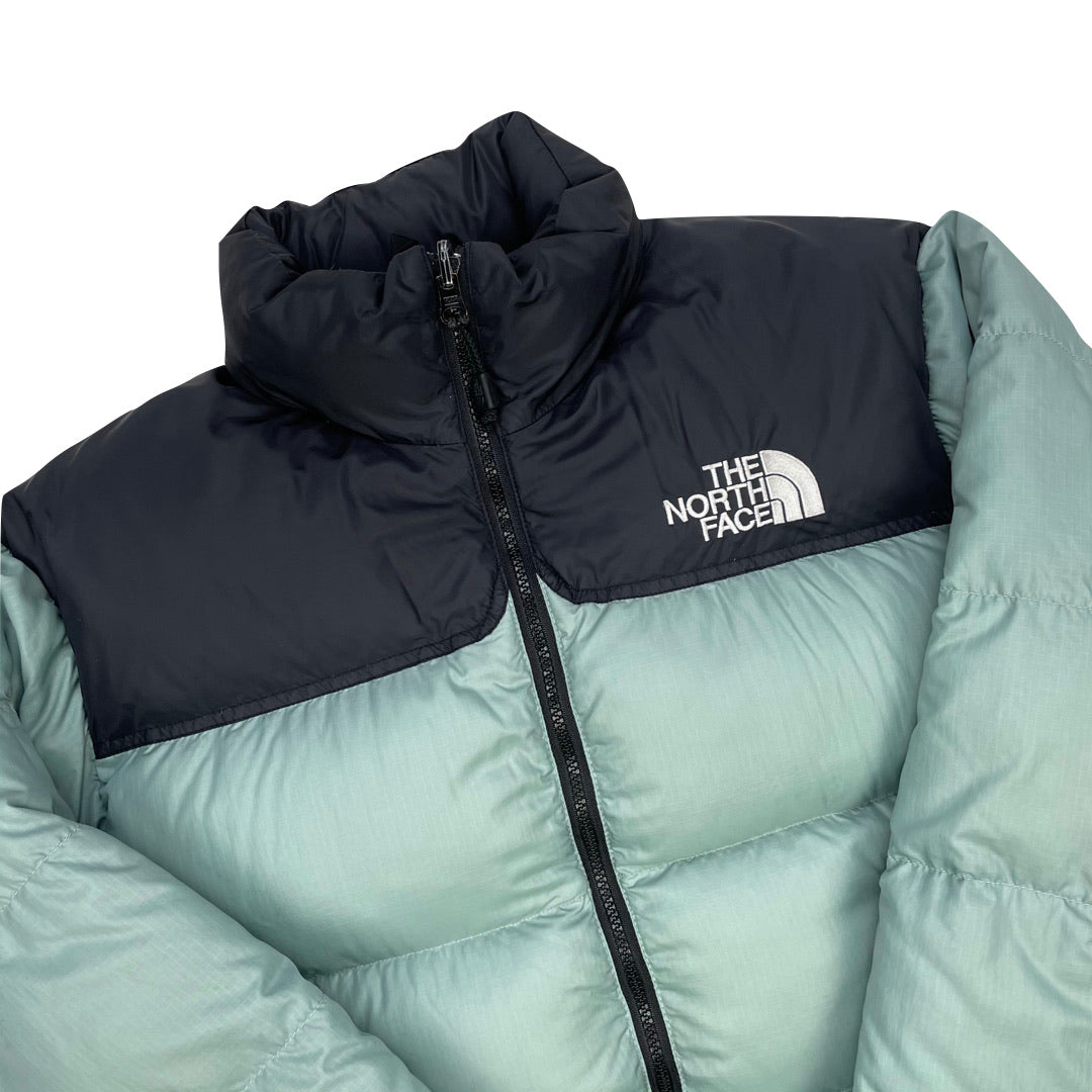 The North Face Womens Eggshell Green / Blue Puffer Jacket