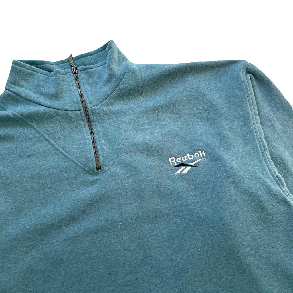 Reebok Teal/Sea Blue 1/4 Zip Sweatshirt