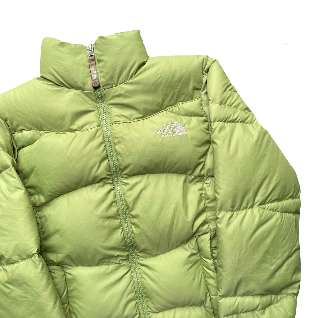 The North Face Womens Pastel Green Puffer Jacket 550