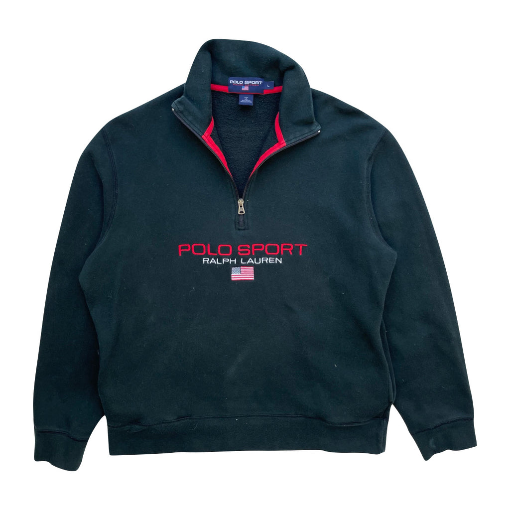 Ralph Lauren Polo Sport Black 1/4 Zip Sweatshirt