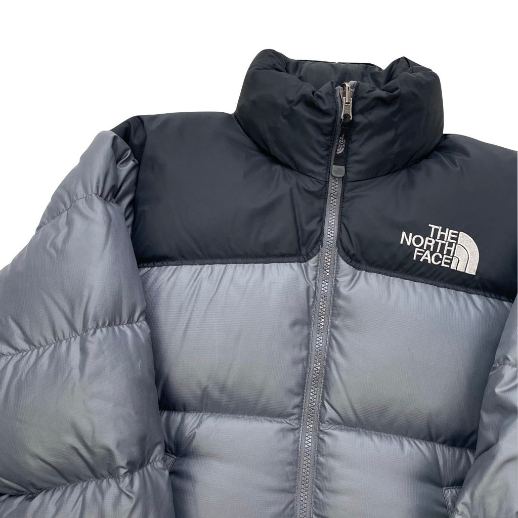 The North Face Grey Puffer Jacket WITH STAIN