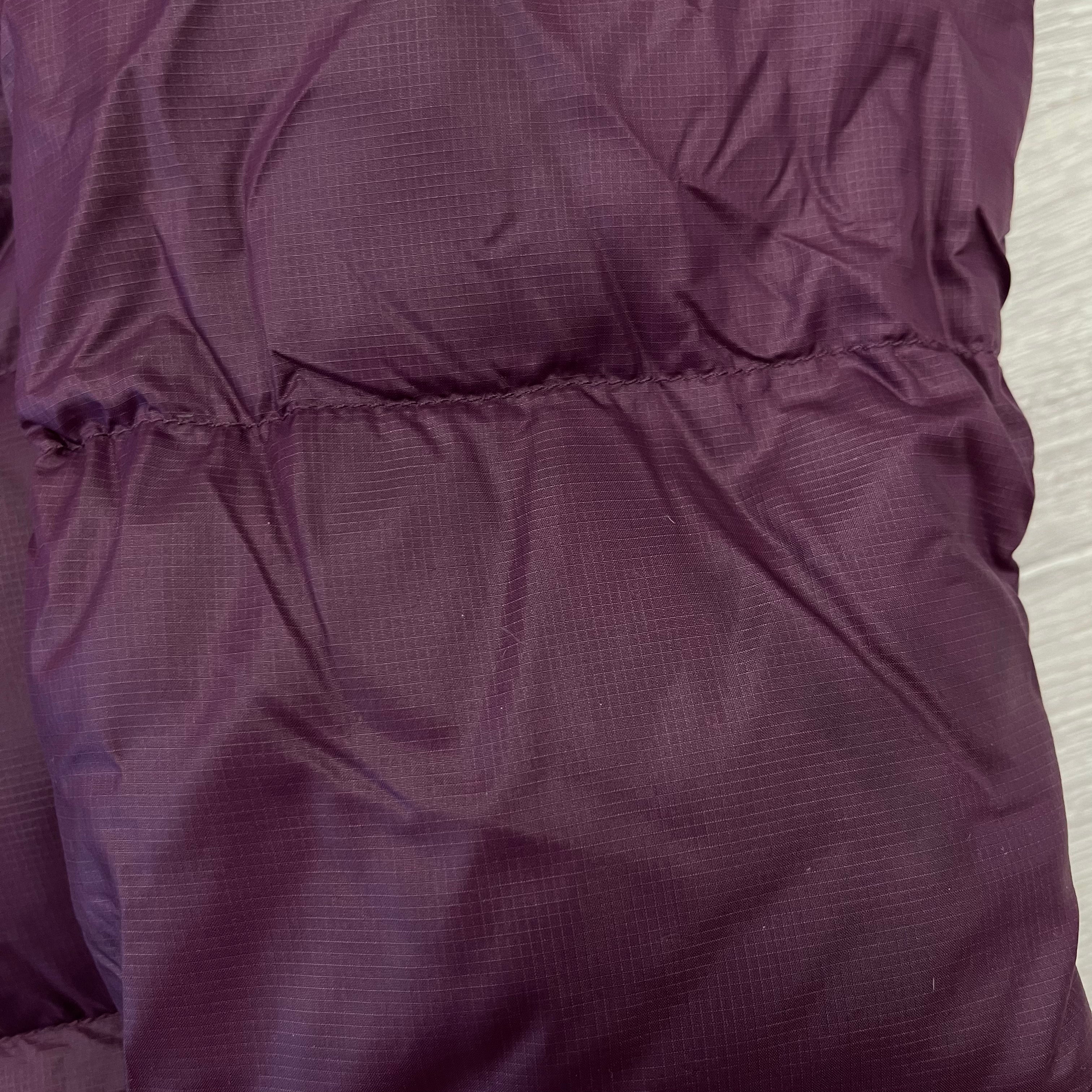 The North Face Womens Purple Puffer Jacket WITH STAIN