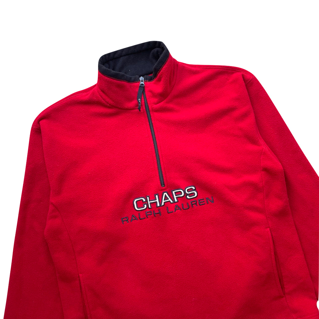 Ralph Lauren Chaps Red 1/4 Zip Sweatshirt