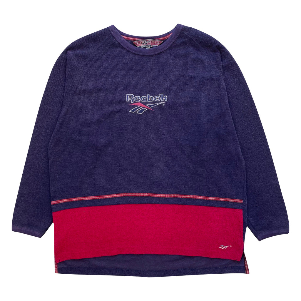 Reebok Navy Blue/Purple Knit Sweatshirt