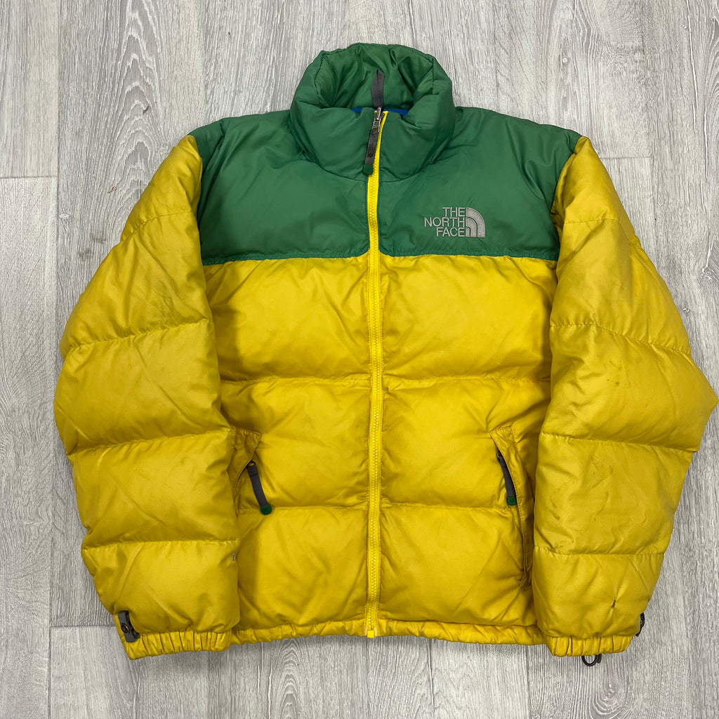 The North Face Yellow & Green Puffer Jacket WITH STAINS