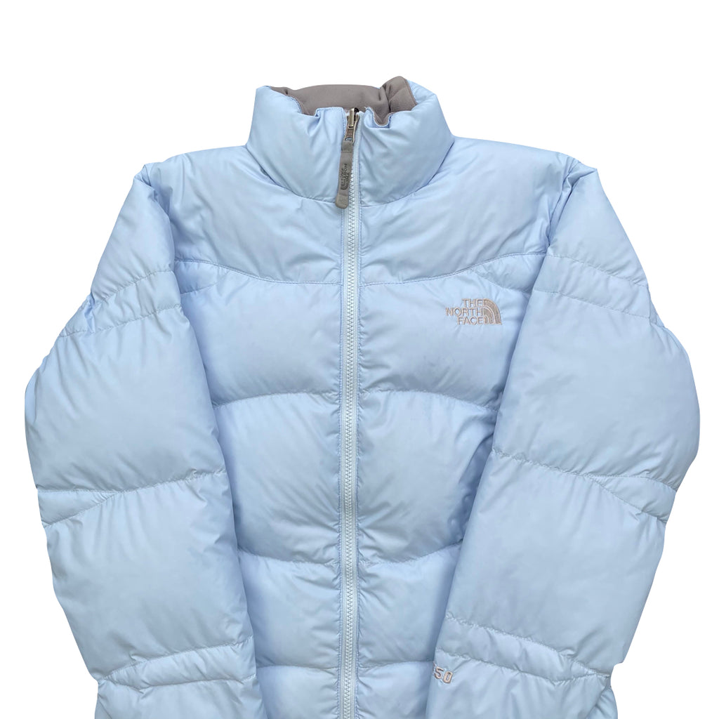 The North Face Womens Baby Blue Puffer Jacket 550