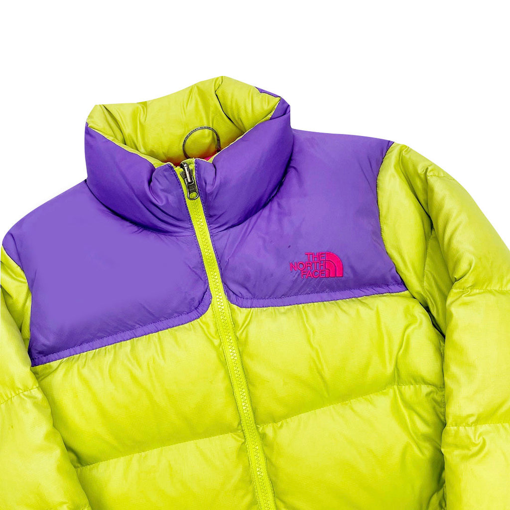 The North Face Women’s Lime Green and Purple Puffer Jacket