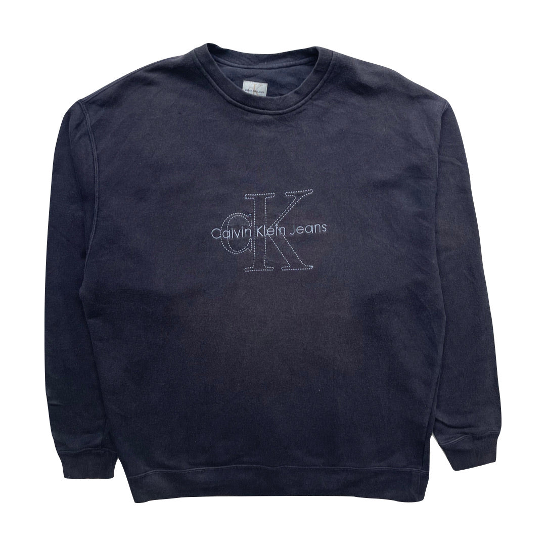 Calvin Klein Faded Black / Navy Blue Sweatshirt