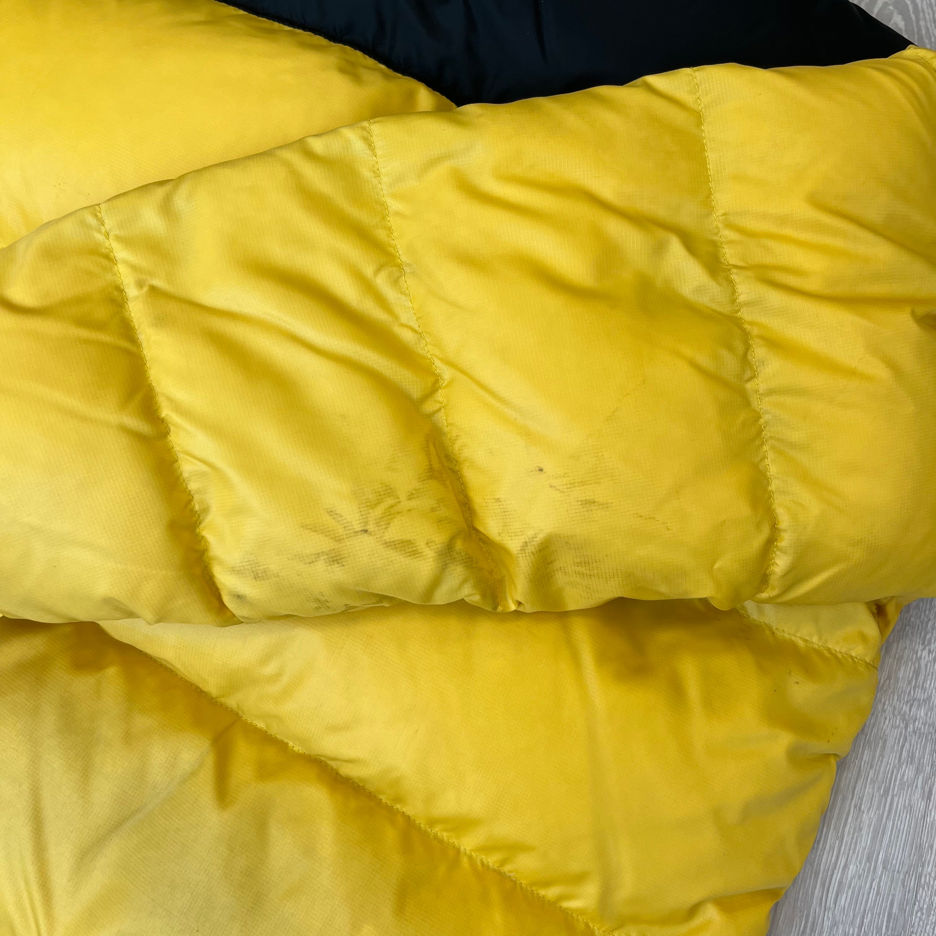 The North Face Yellow Puffer Jacket WITH STAINS