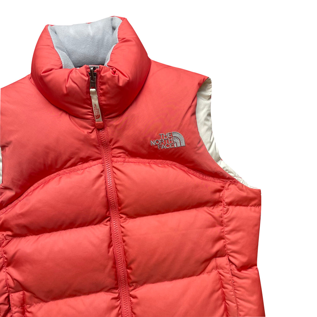 The North Face Womens Peach Orange/Pink Gilet Puffer Jacket