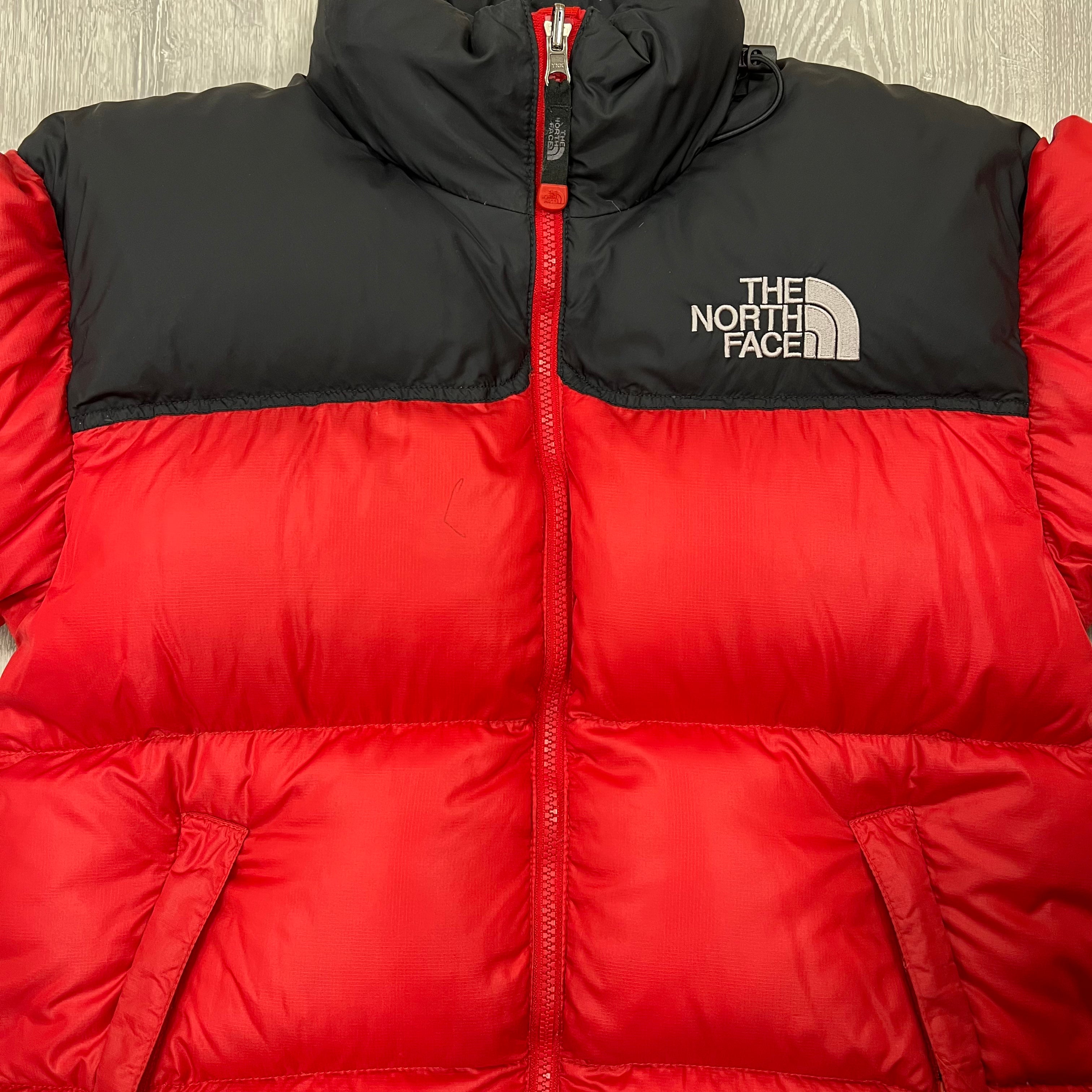 The North Face Red Puffer Jacket WITH SMALL MARKS