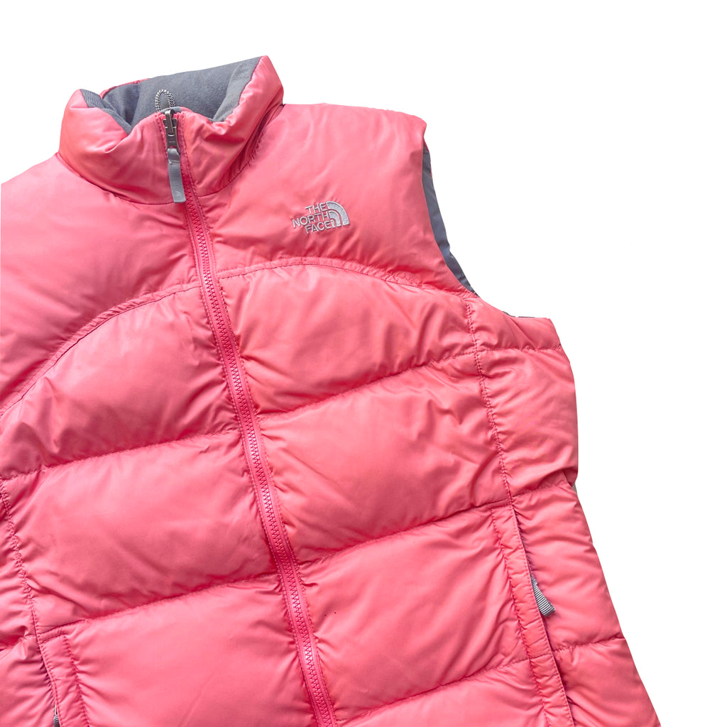 The North Face Women's Baby Salmon Pink Gilet Puffer Jacket