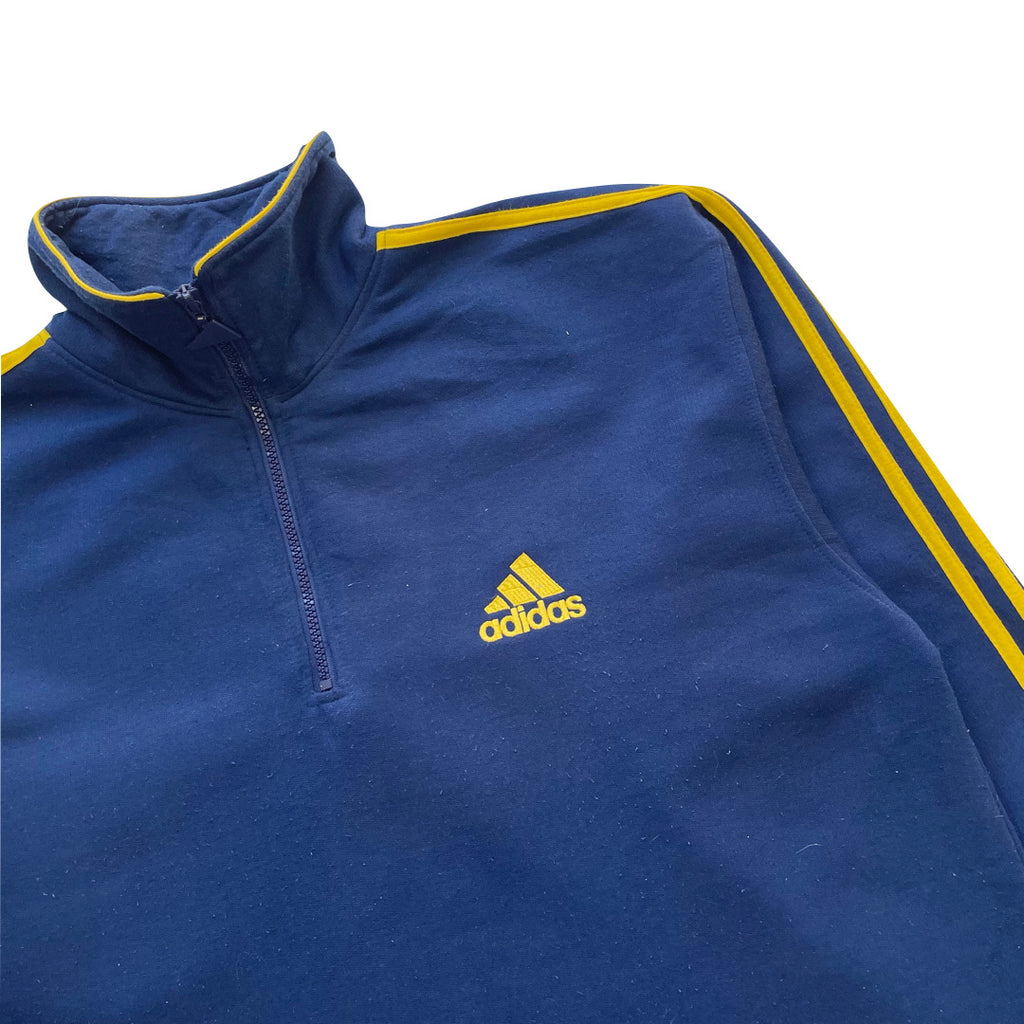 Adidas Navy Blue 1/4 Zip Sweatshirt