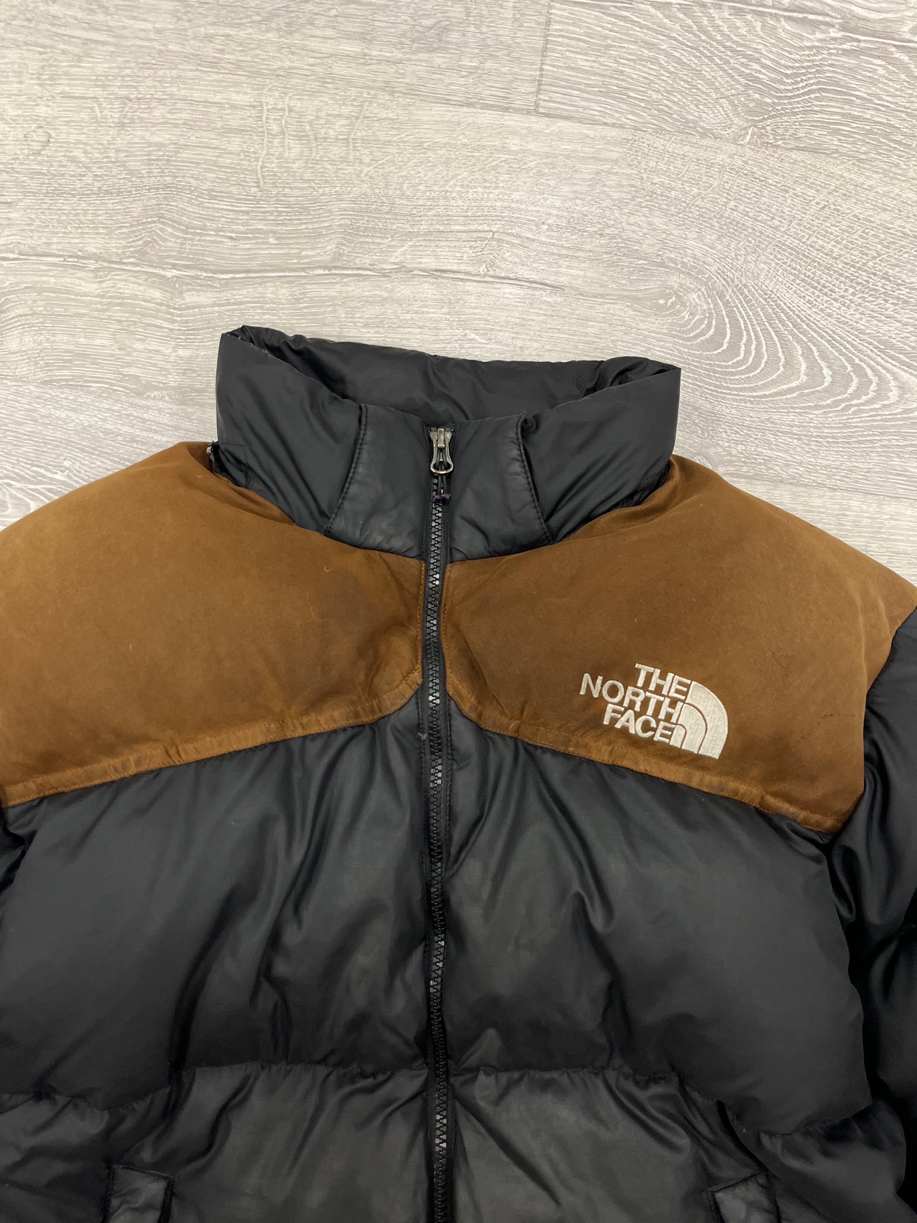 The North Face Black & Brown Puffer Jacket WITH STAIN