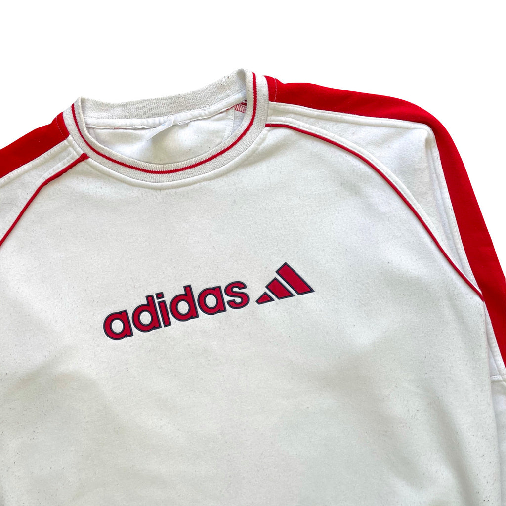 Adidas White & Red Sweatshirt