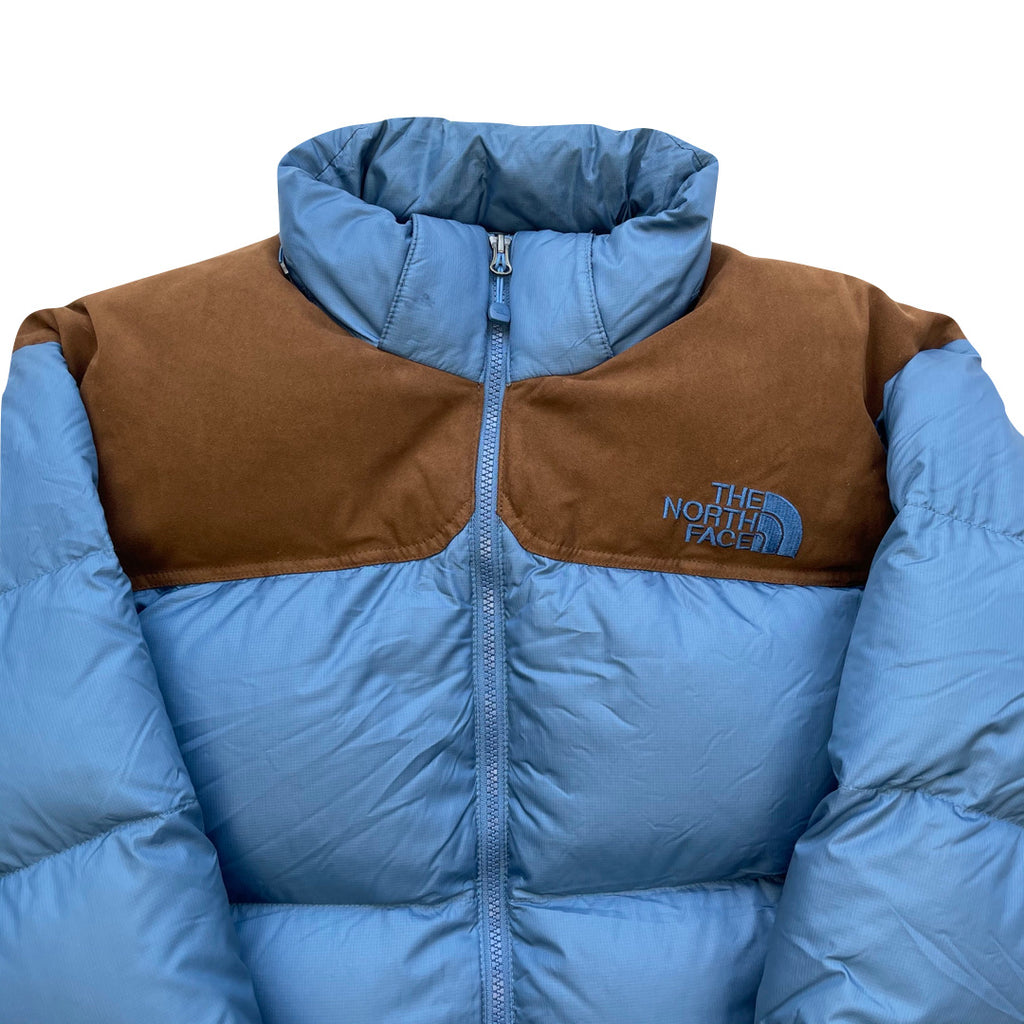 The North Face Blue / Brown Puffer Jacket