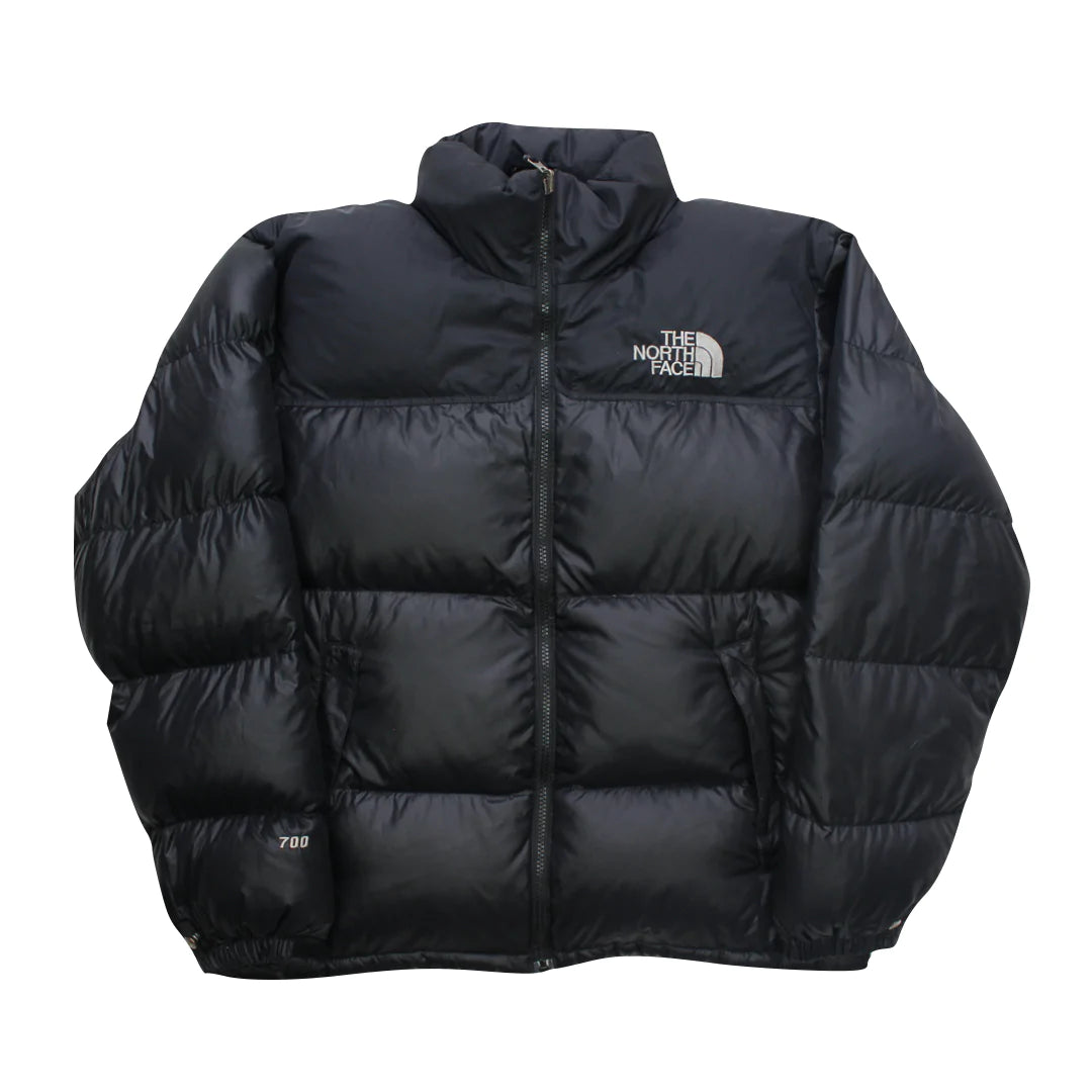 The North Face Black Puffer Jacket WITH REPAIRS