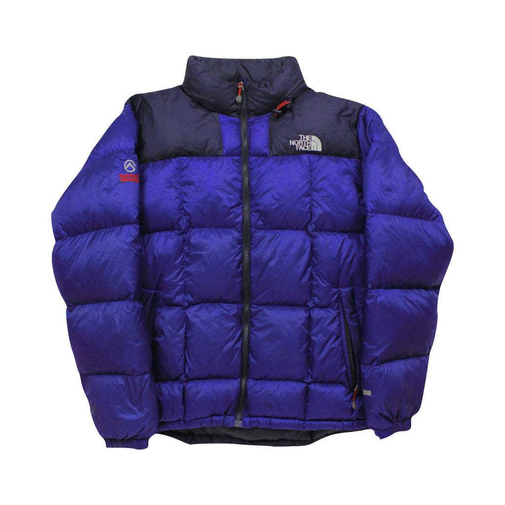 The North Face Aztec Blue/Light Purple Lhotse Summit Series Puffer Jacket WITH PATCH