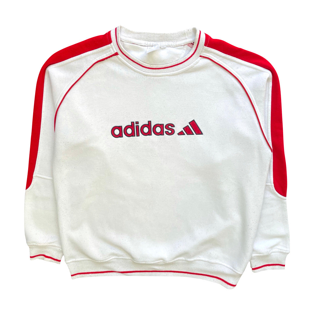 Adidas White & Red Sweatshirt