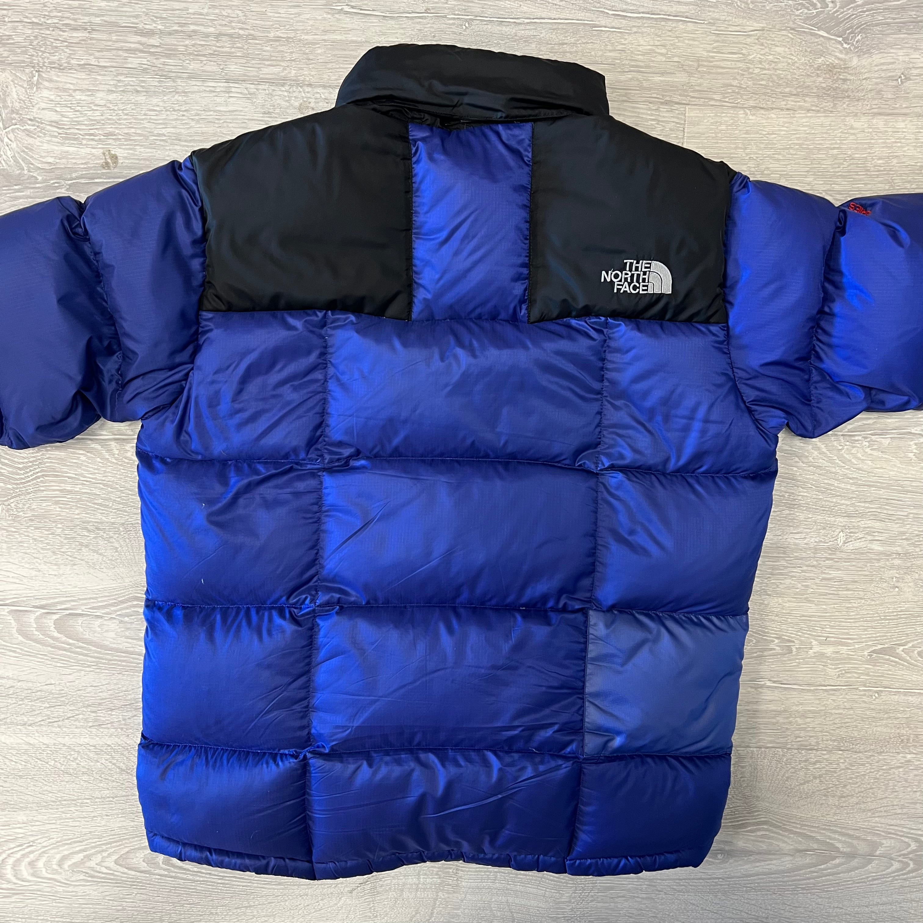 The North Face Aztec Blue/Light Purple Lhotse Summit Series Puffer Jacket WITH PATCH